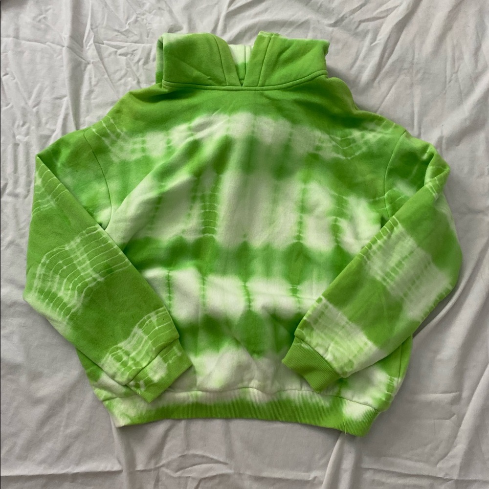 Green tie-dye sweatshirt